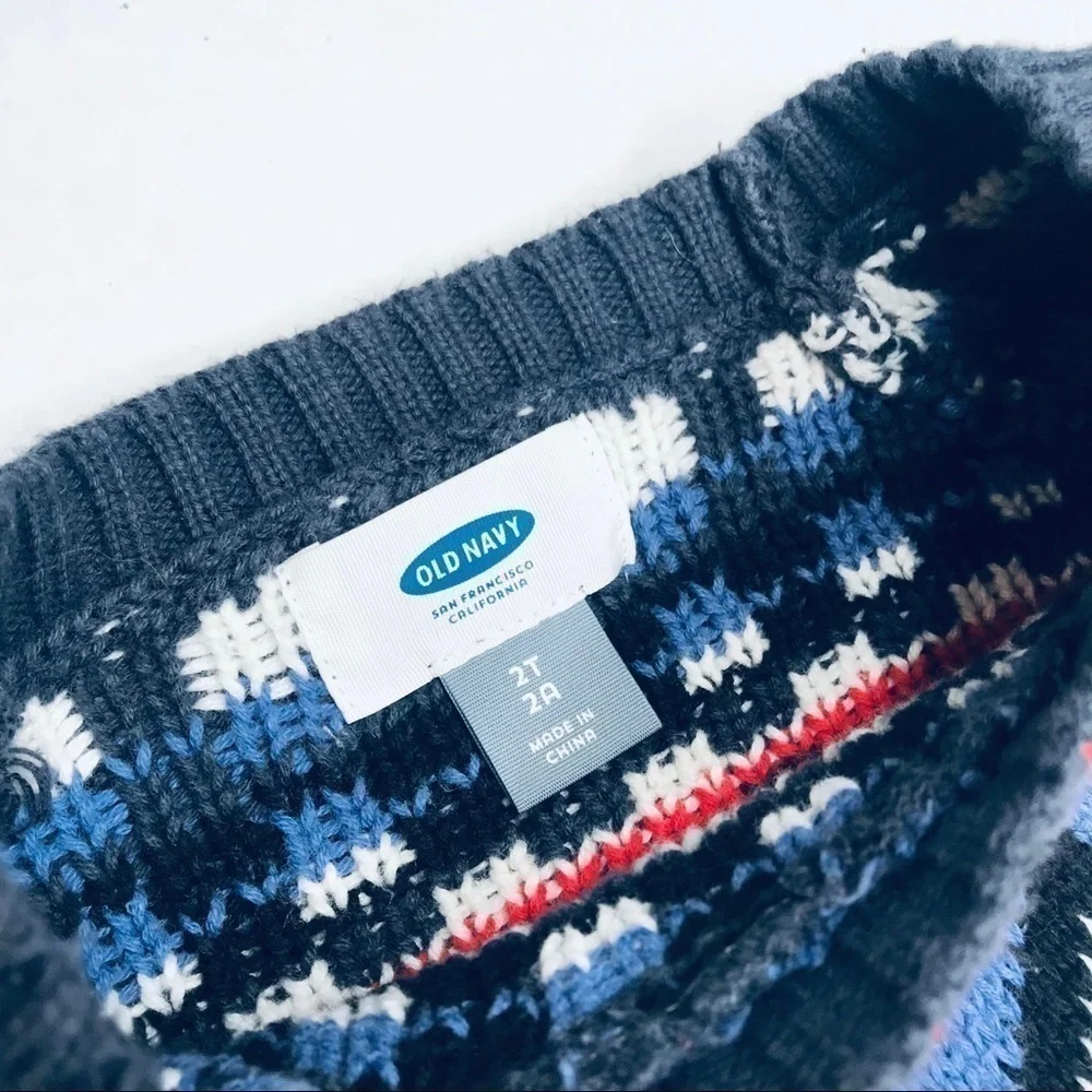 OLD Navy Toddler Girl Fair Isle Christmas Sweater